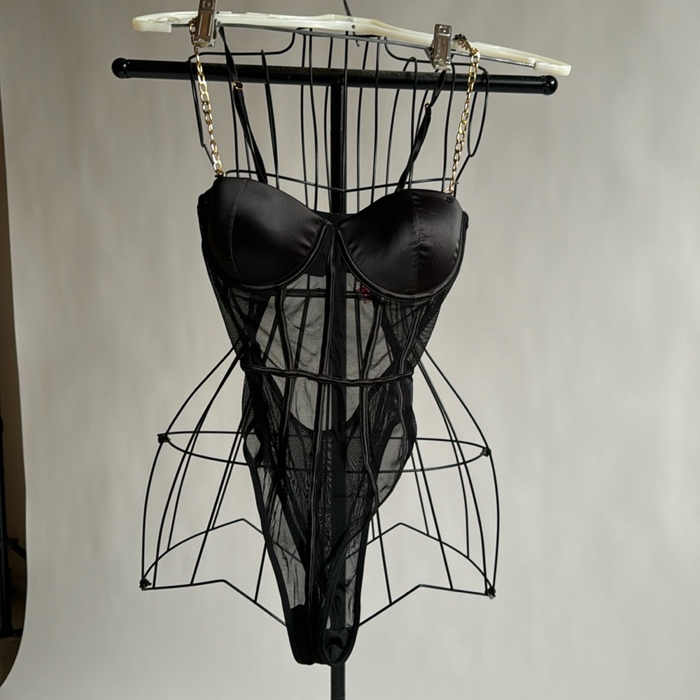 Mesh corset bodysuit
